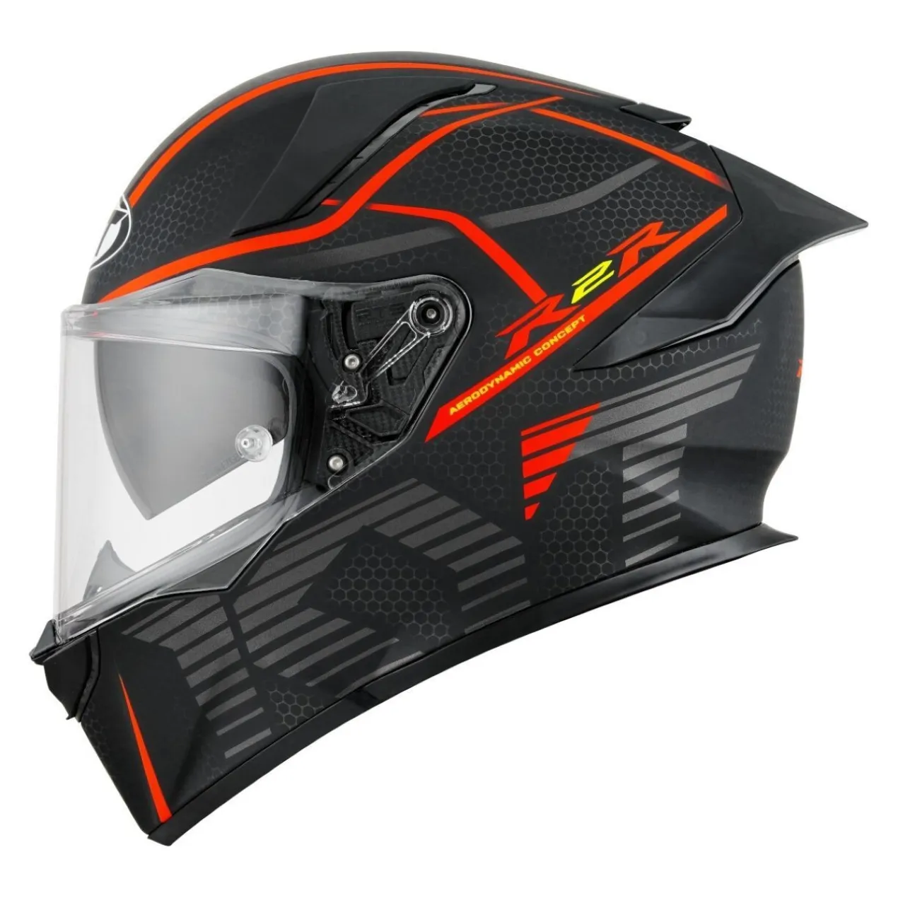 Casco Integrale Kyt R2r Concept Matt Black/red