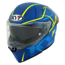 Casco Integrale Kyt R2r Concept Matt Blue/yellow