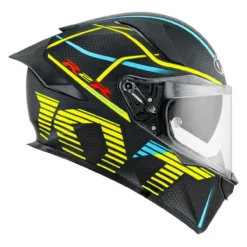 Casco Integrale Kyt R2r Concept Matt Black/yellow