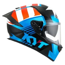 Casco Integrale Kyt R2r Straight Light Blue/red