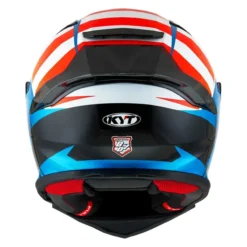 Casco Integrale Kyt R2r Straight Light Blue/red