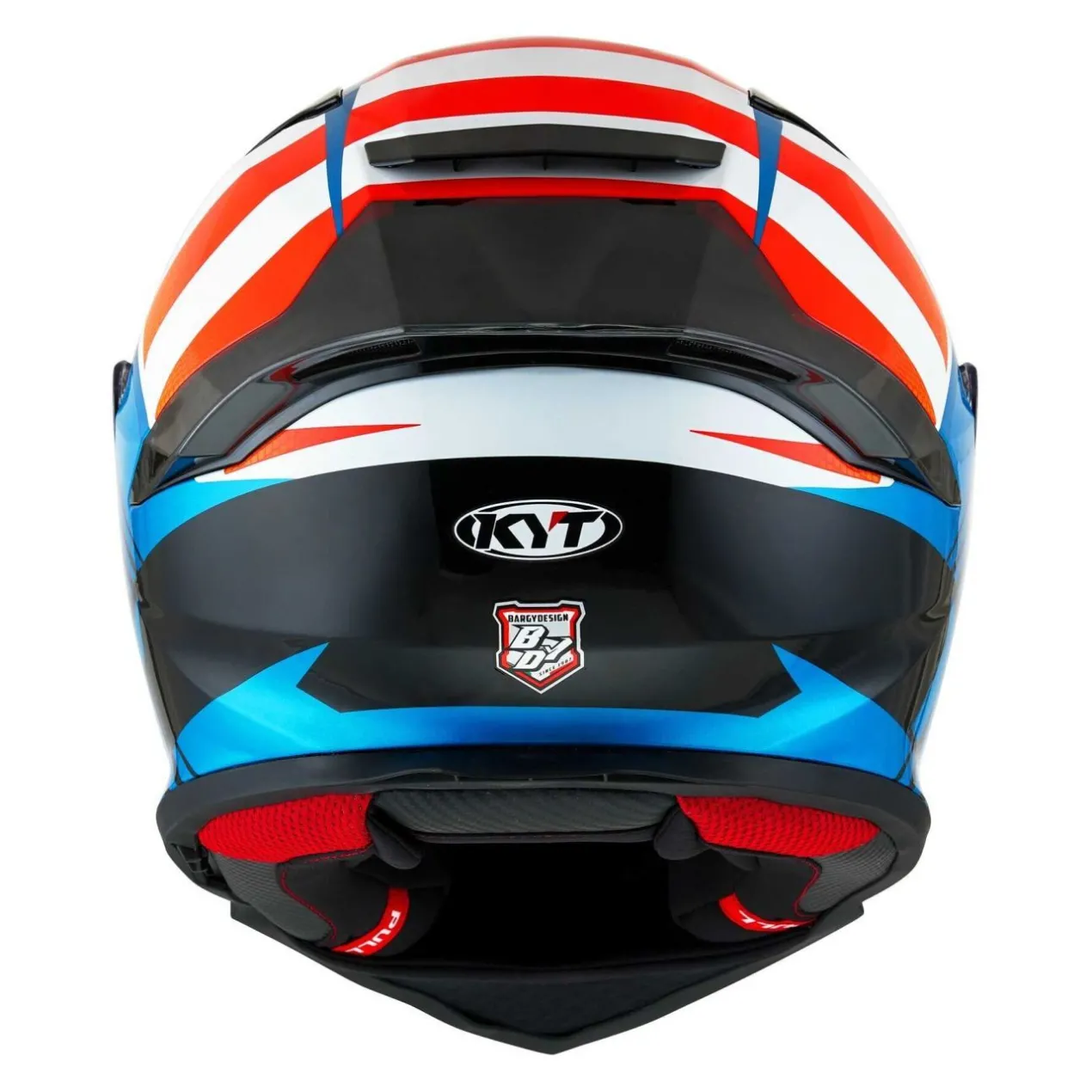 Casco Integrale Kyt R2r Straight Light Blue/red
