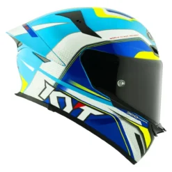 Casco Integrale Kyt Tt-revo Grand Prix White/light Blue