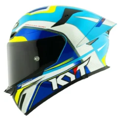 Casco Integrale Kyt Tt-revo Grand Prix White/light Blue