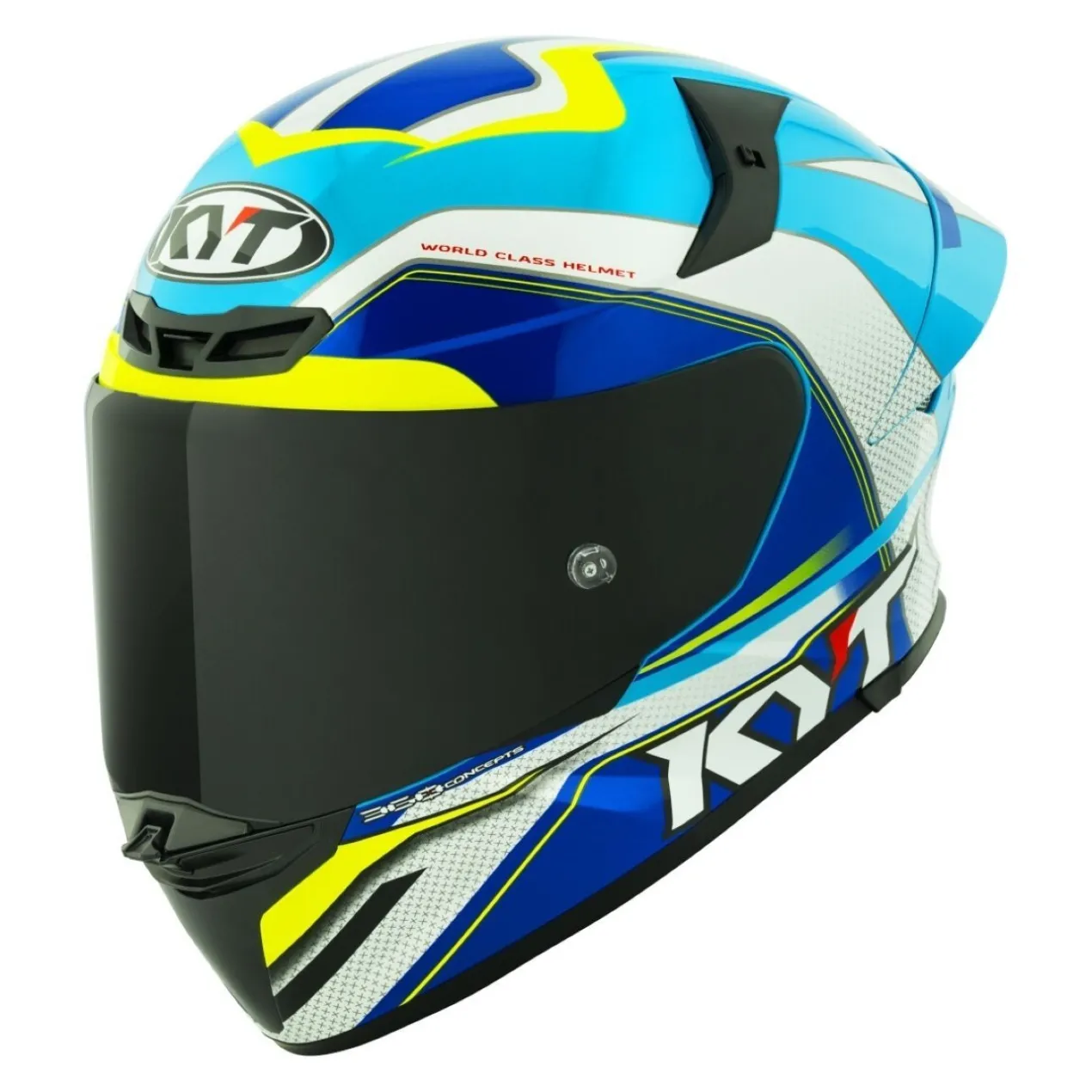 Casco Integrale Kyt Tt-revo Grand Prix White/light Blue