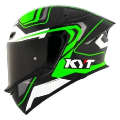 Casco Integrale Kyt Tt-revo Overtech Green Fluo/white