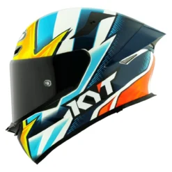 Casco Integrale Kyt Tt-revo Replica Tati Blue/yellow