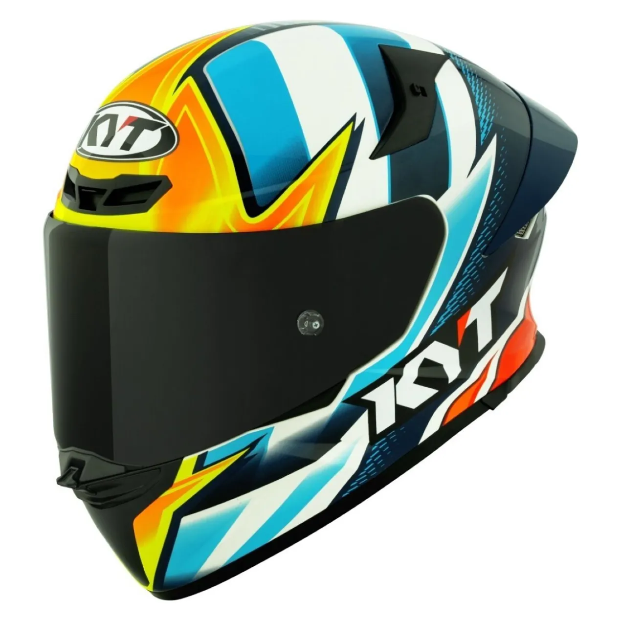 Casco Integrale Kyt Tt-revo Replica Tati Blue/yellow