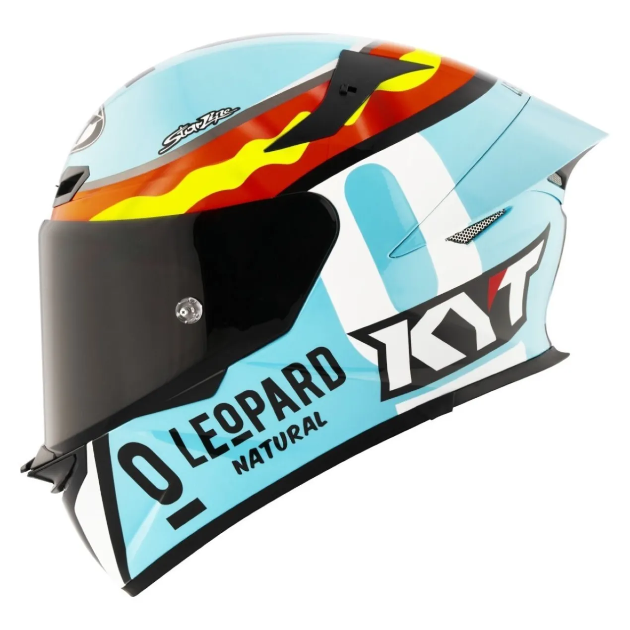 Casco Integrale Kyt Tt-revo Replica Leopard Spainard Light Blue