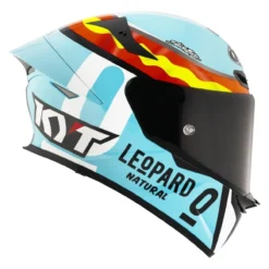 Casco Integrale Kyt Tt-revo Replica Leopard Spainard Light Blue