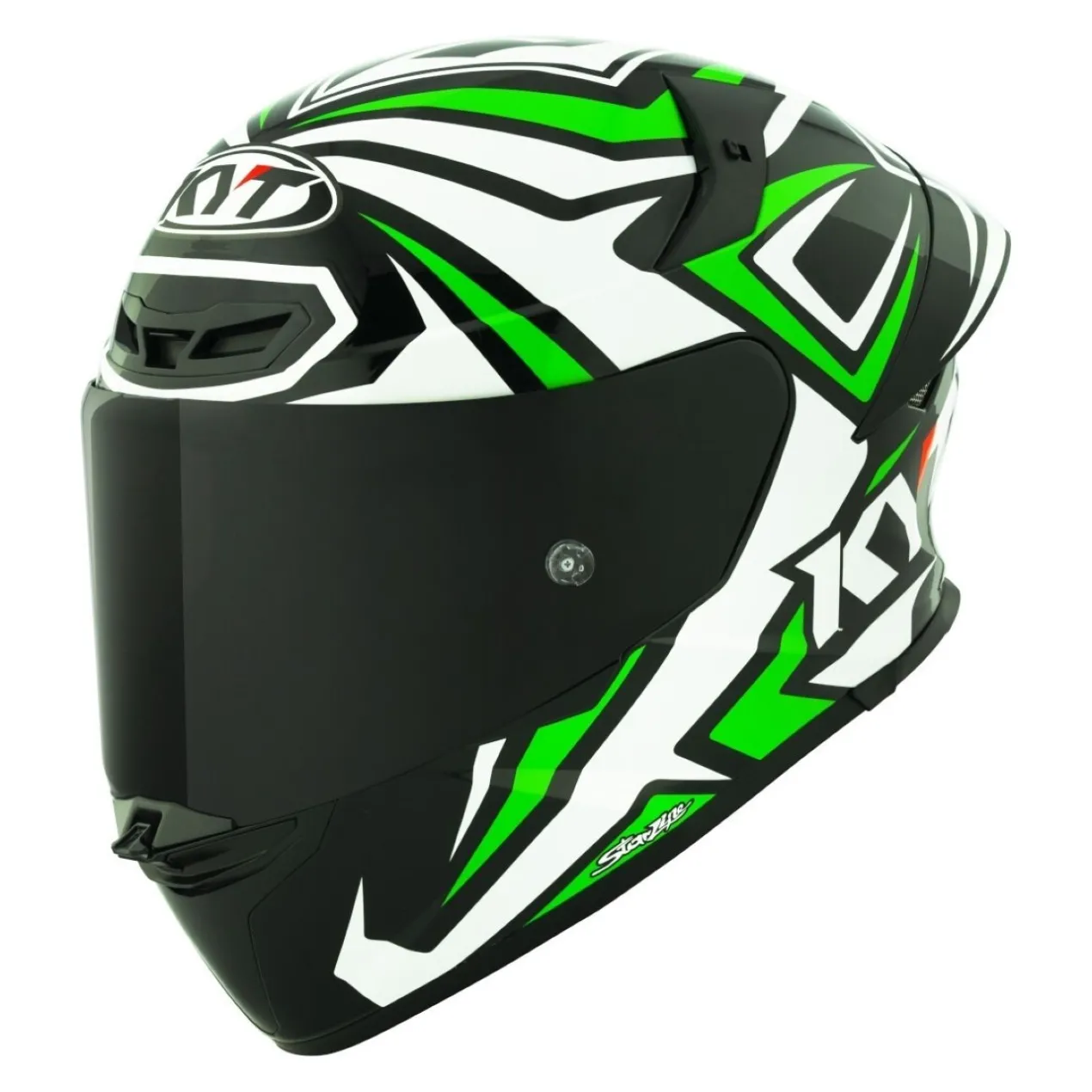 Casco Integrale Kyt Tt-revo Replica Alex Lowes White/green Fluo