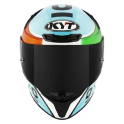 Casco Integrale Kyt Tt-revo Replica Leopard Tricolore Light Blue