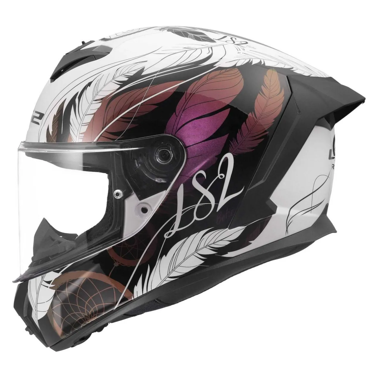 Casco Integrale Ls2 Ff820 Rapid III Boho White Black Pink