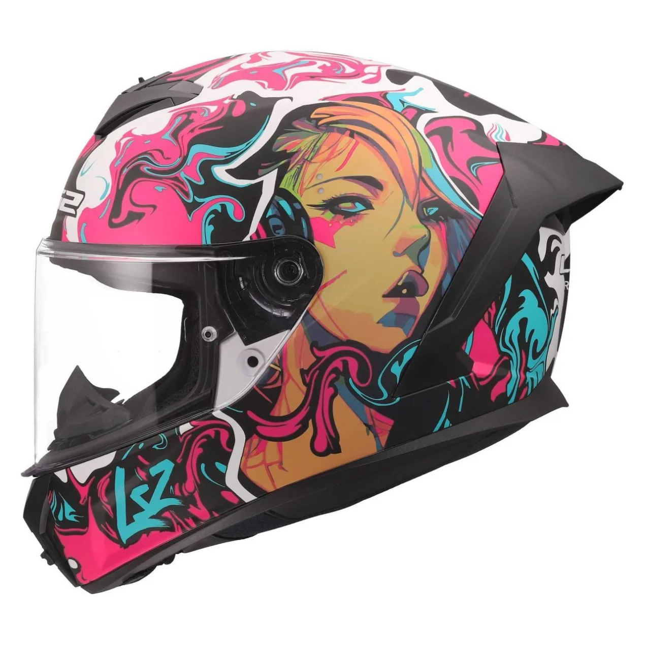 Casco Integrale Ls2 Ff820 Rapid III Cyberg Purple Cyan
