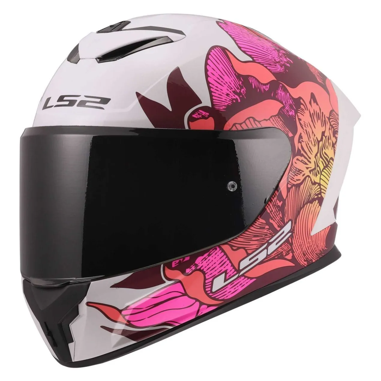 Casco Integrale Ls2 Ff820 Rapid III Poppies II White Pink