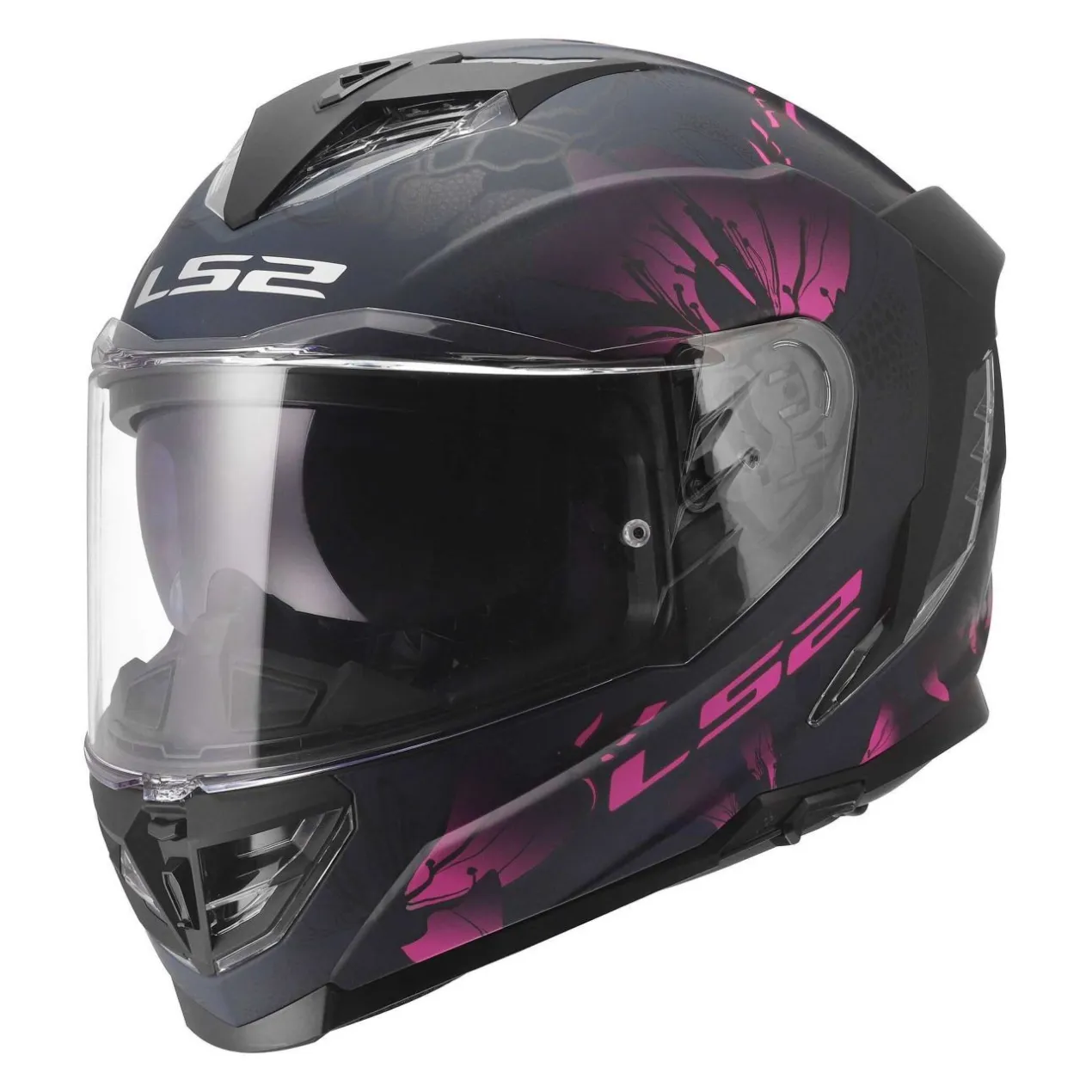 Casco Integrale Ls2 Ff818 Storm III Burst Black Pink