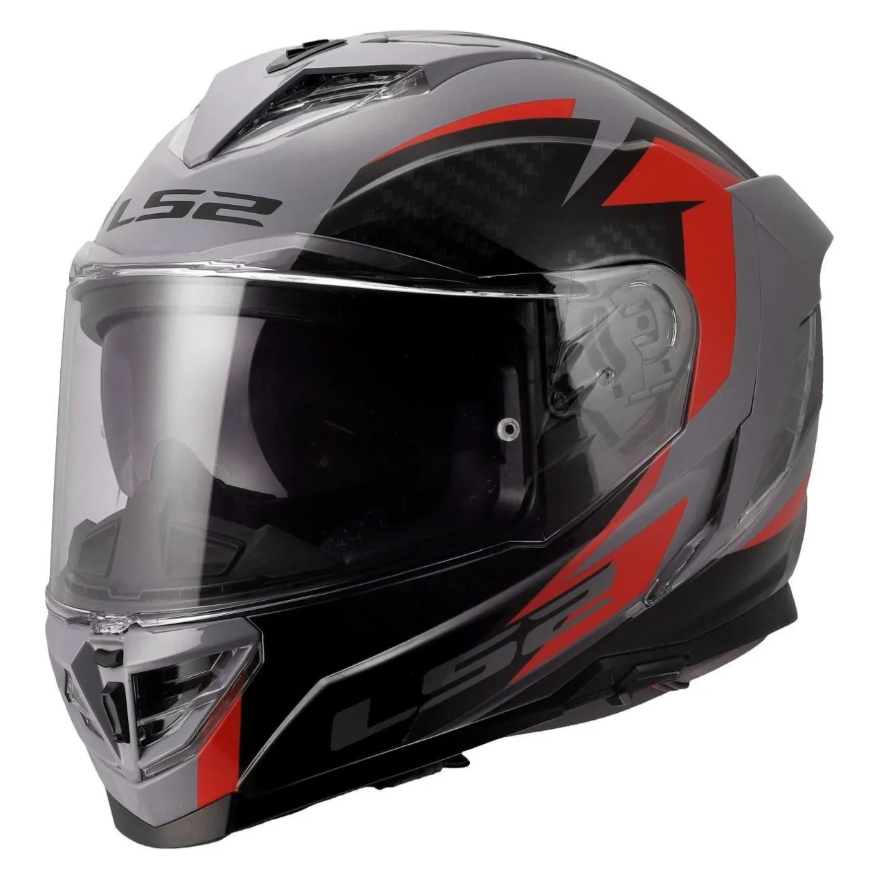 Casco Integrale Ls2 Ff818 Storm III Dynamo Grey Red
