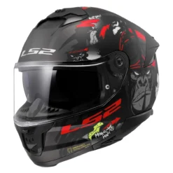 Casco Integrale Ls2 Ff808 Stream II Angry Monkey M.black Red