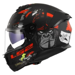 Casco Integrale Ls2 Ff808 Stream II Angry Monkey M.black Red