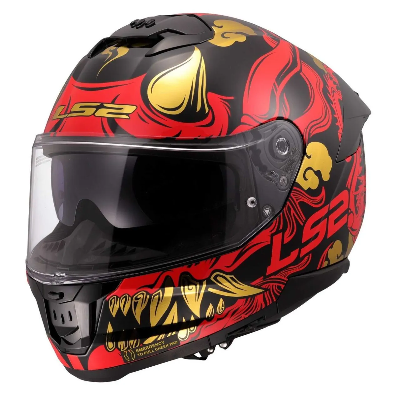 Casco Integrale Ls2 Ff808 Stream II Drako Black Red