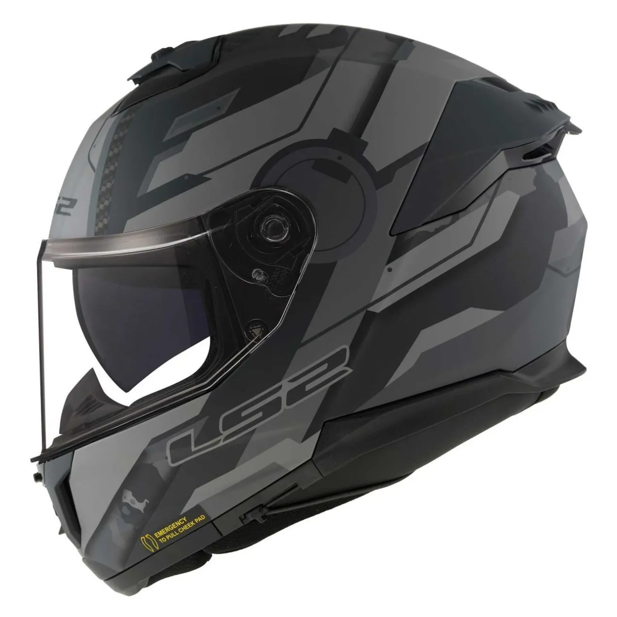 Casco Integrale Ls2 Ff808 Stream II Shadow M.titanium Grey