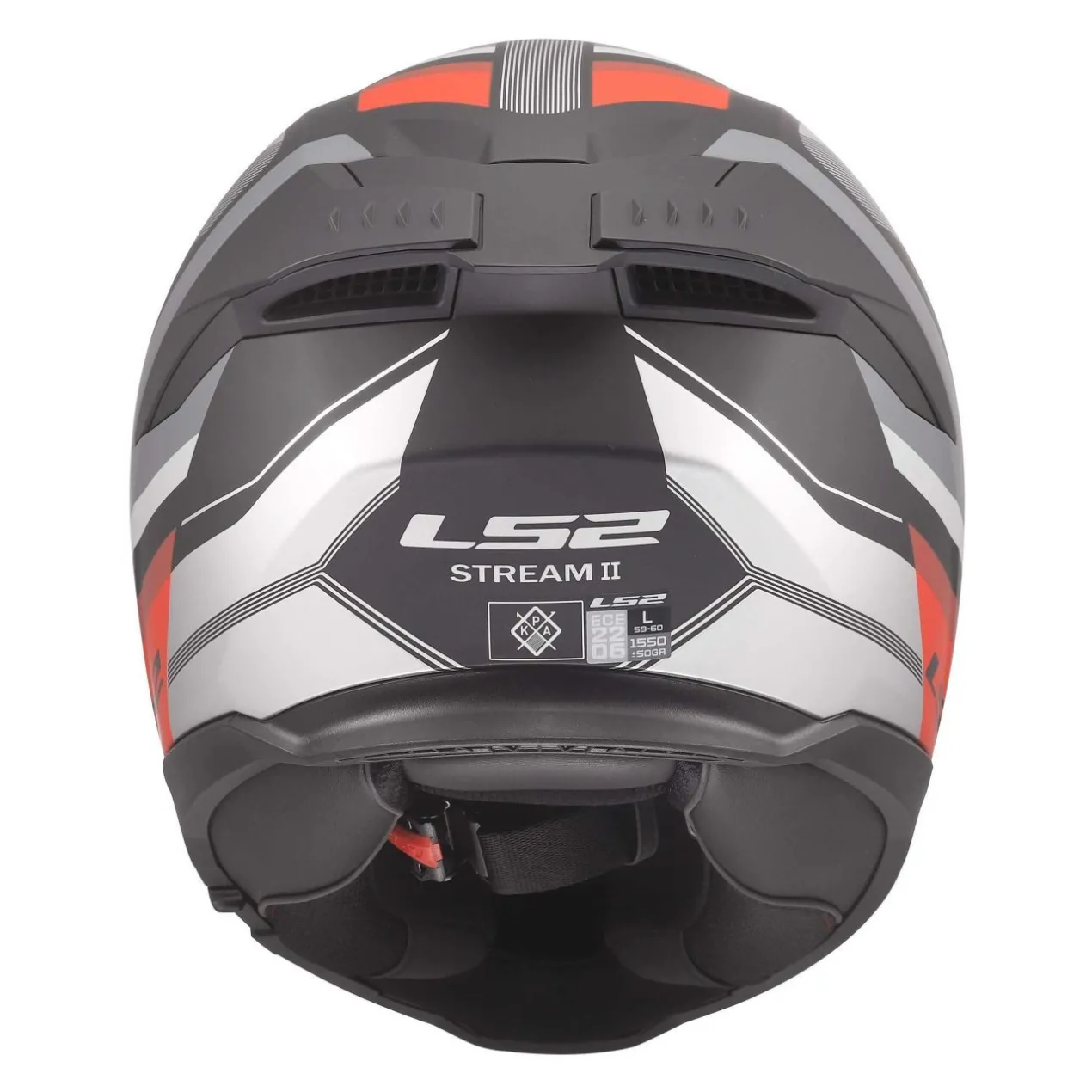 Casco Integrale Ls2 Ff808 Stream II Vintage Black Grey Red