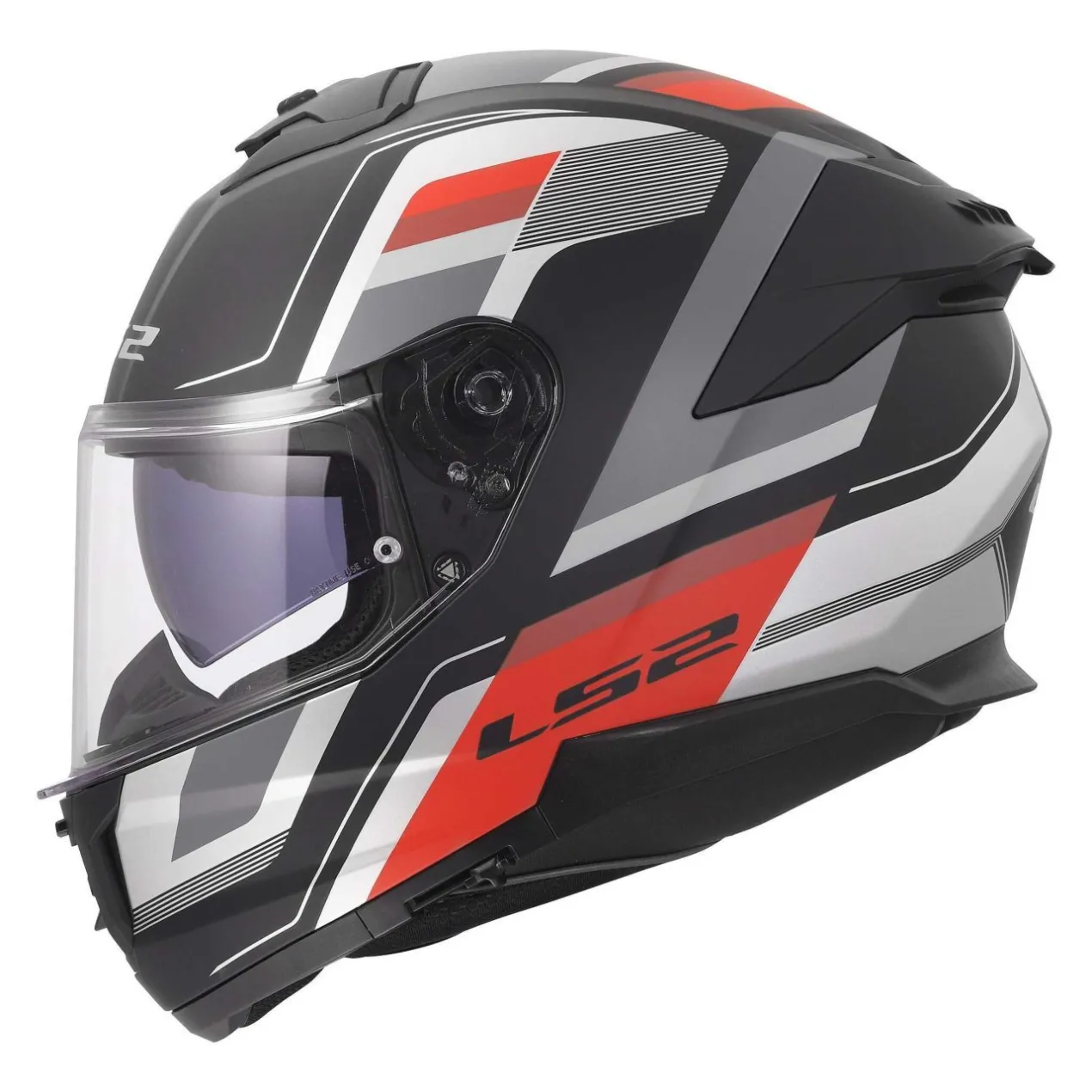 Casco Integrale Ls2 Ff808 Stream II Vintage Black Grey Red