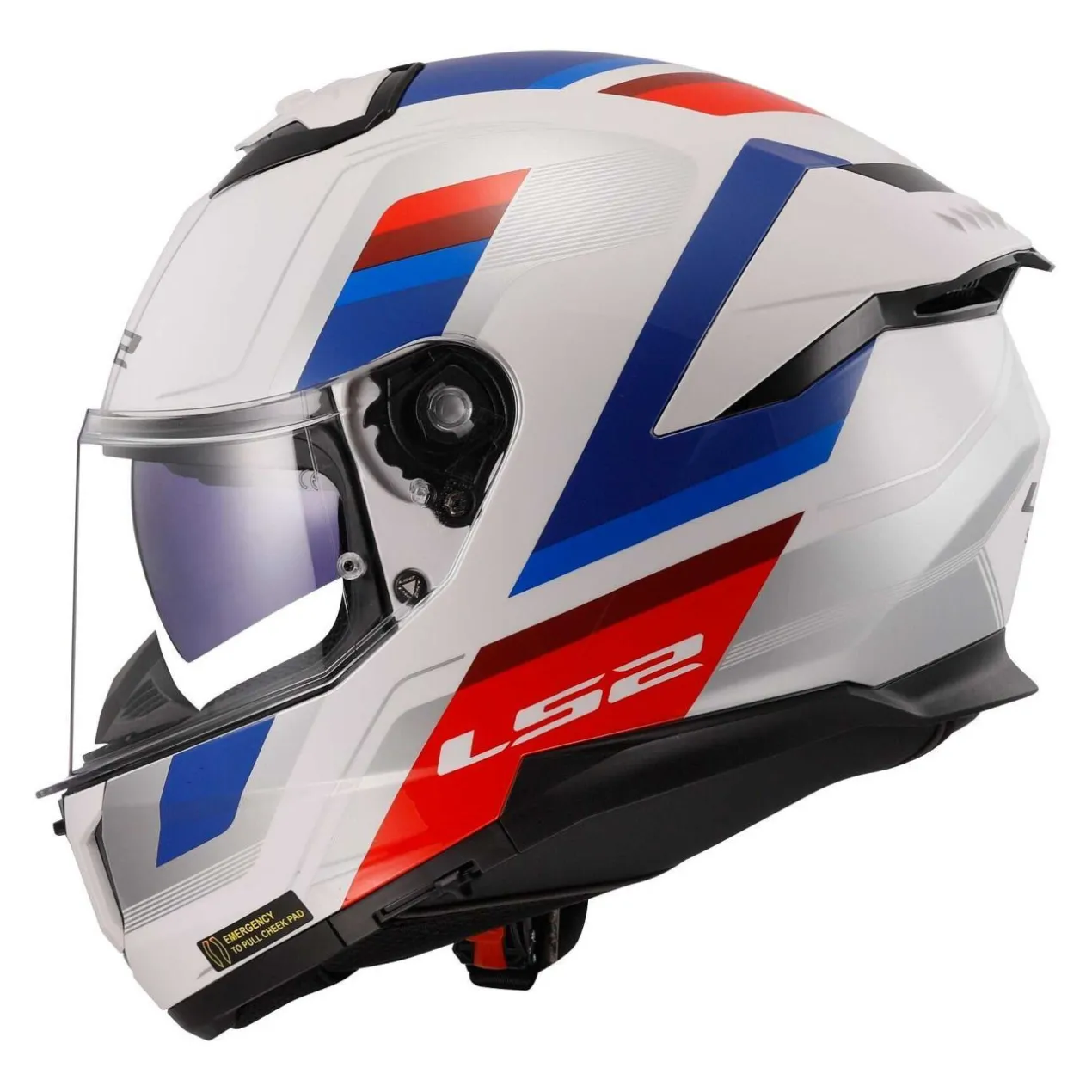 Casco Integrale Ls2 Ff808 Stream II Vintage White Blue Red