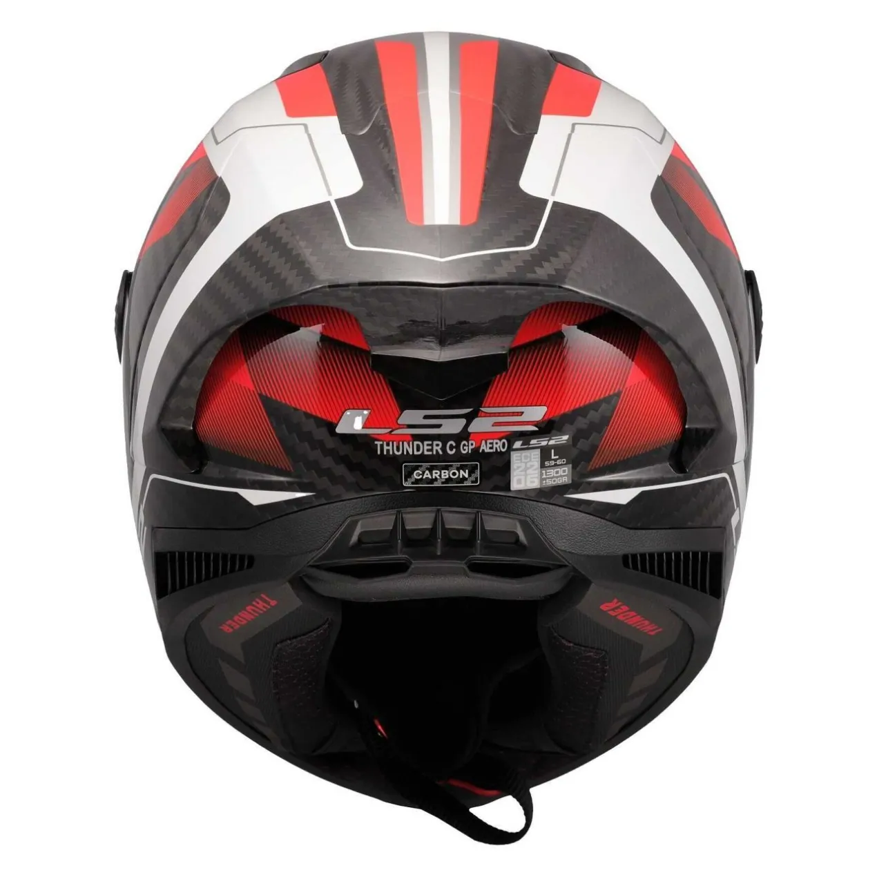 Casco Integrale Ls2 Ff805 Thunder Gp Aero Raute White Red