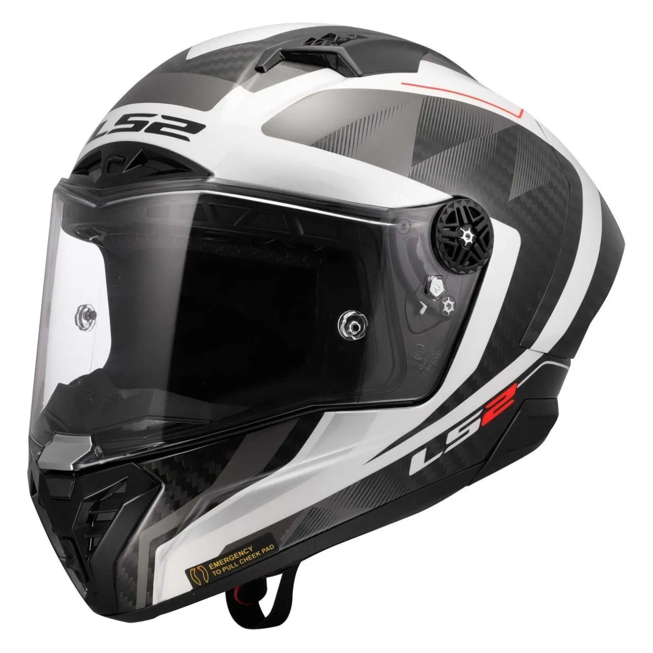 Casco Integrale Ls2 Ff805 Thunder Gp Aero Raute White Grey