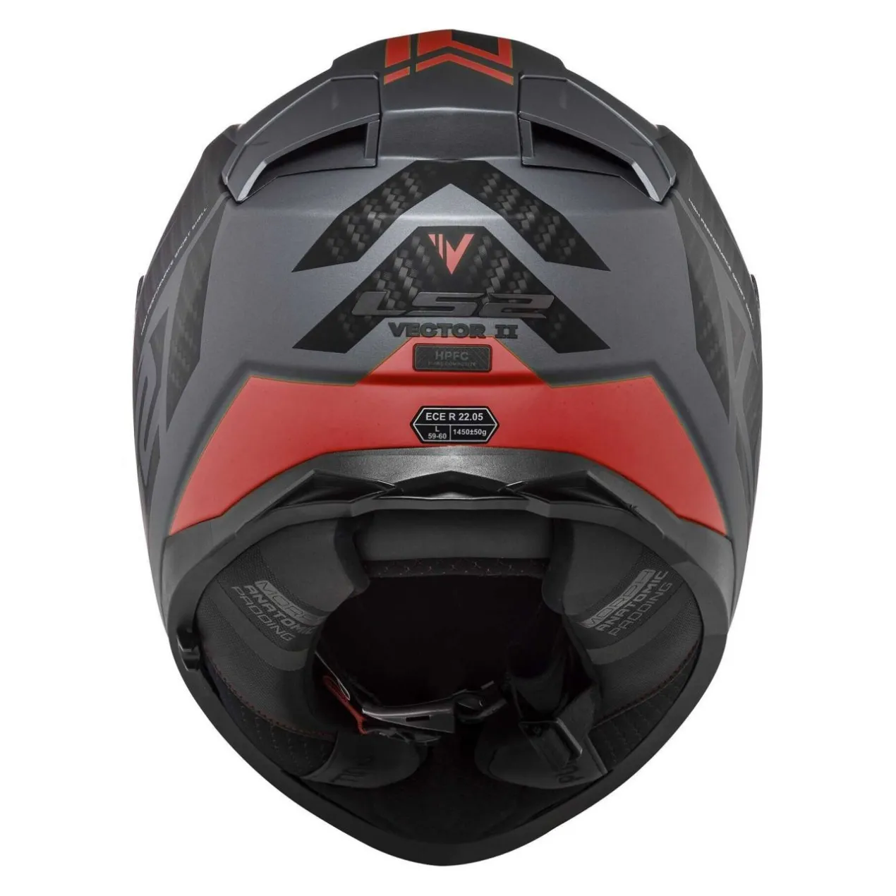 Casco Integrale Ls2 Ff811 Vector II Splitter Matt Titanium Red