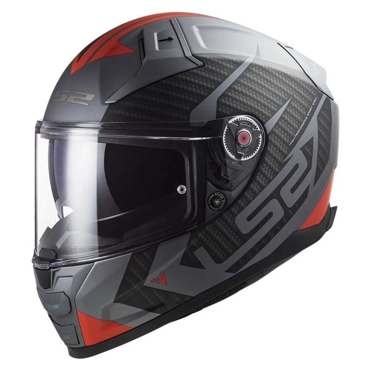 Casco Integrale Ls2 Ff811 Vector II Splitter Matt Titanium Red