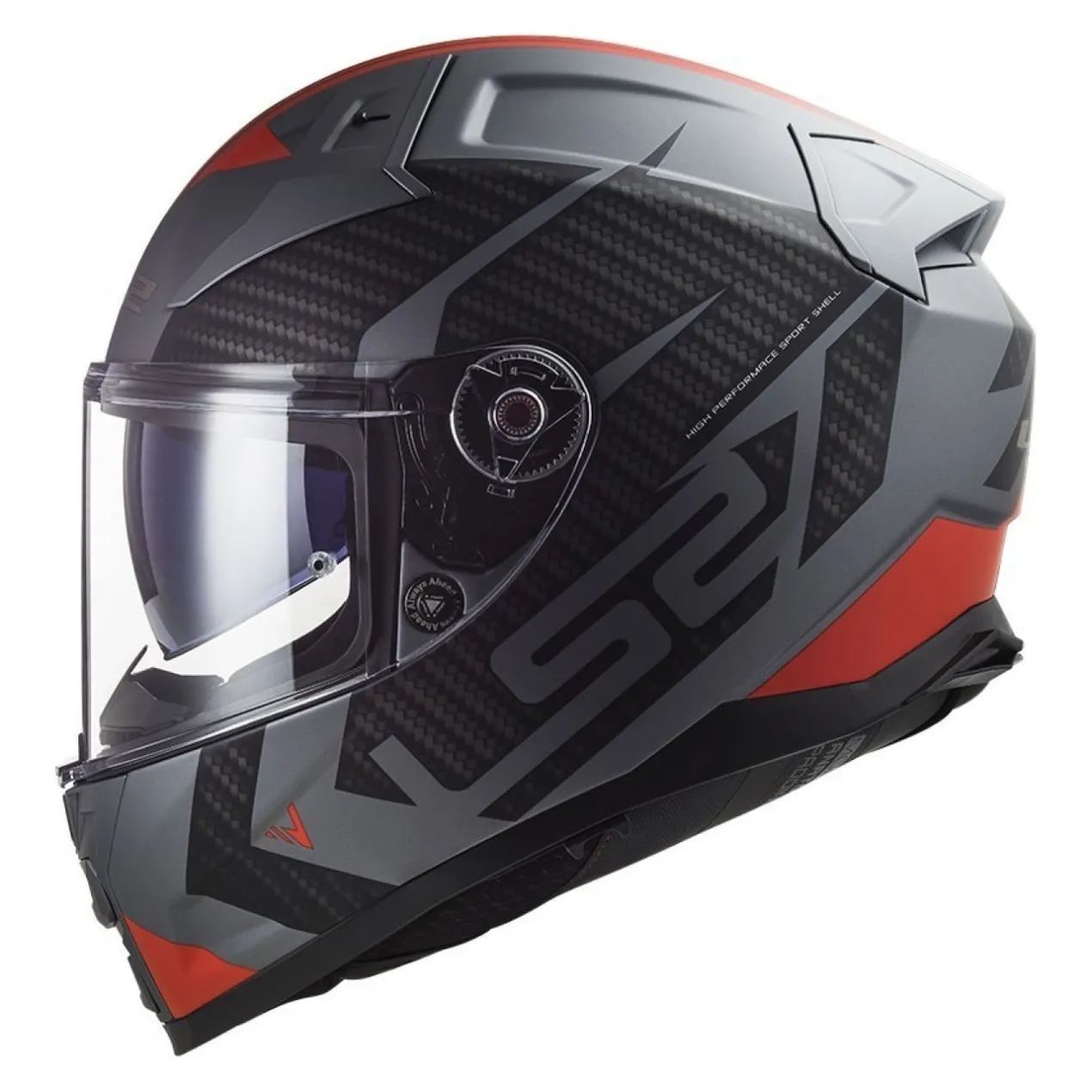 Casco Integrale Ls2 Ff811 Vector II Splitter Matt Titanium Red