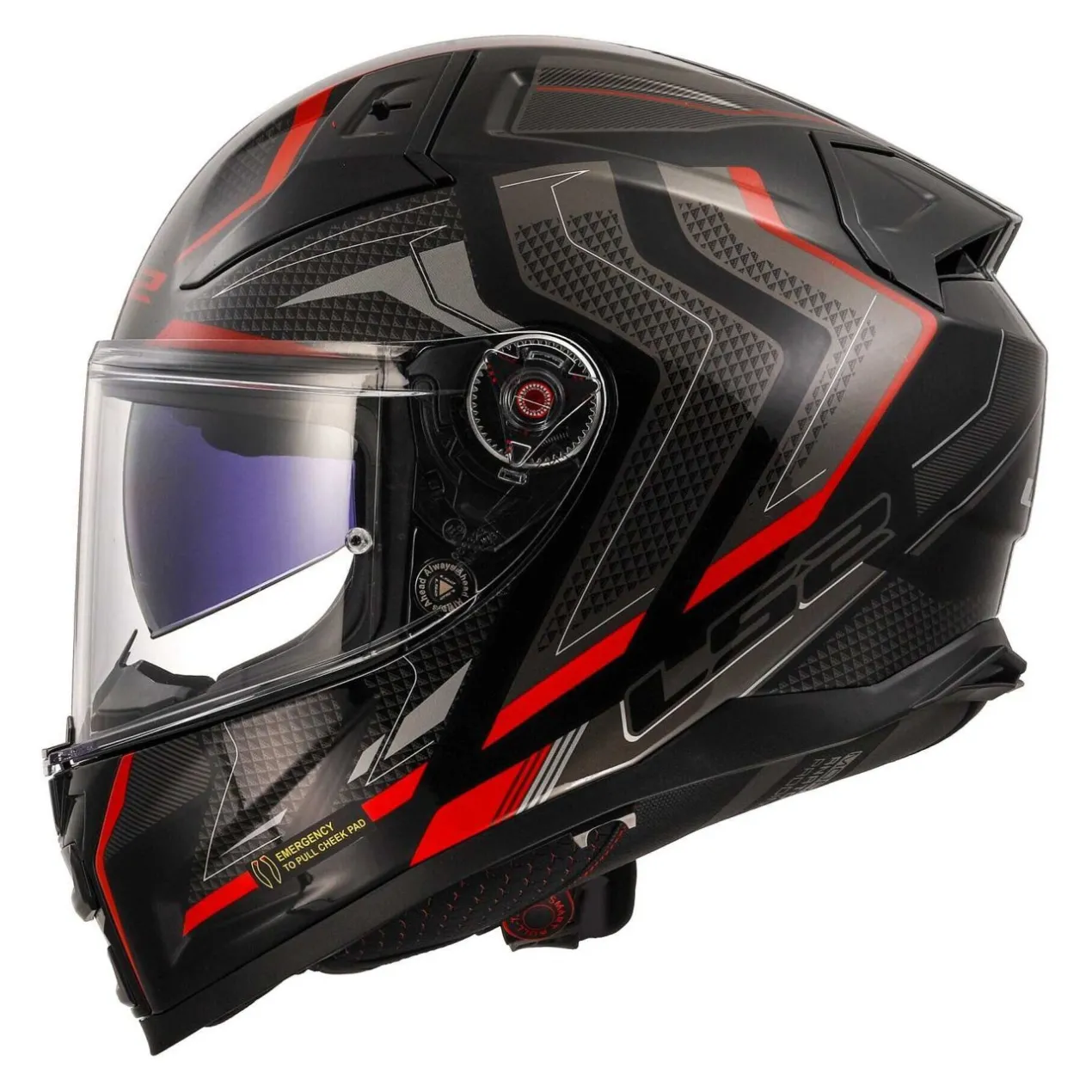 Casco Integrale Ls2 Ff811 Vector II Alizer Black Red