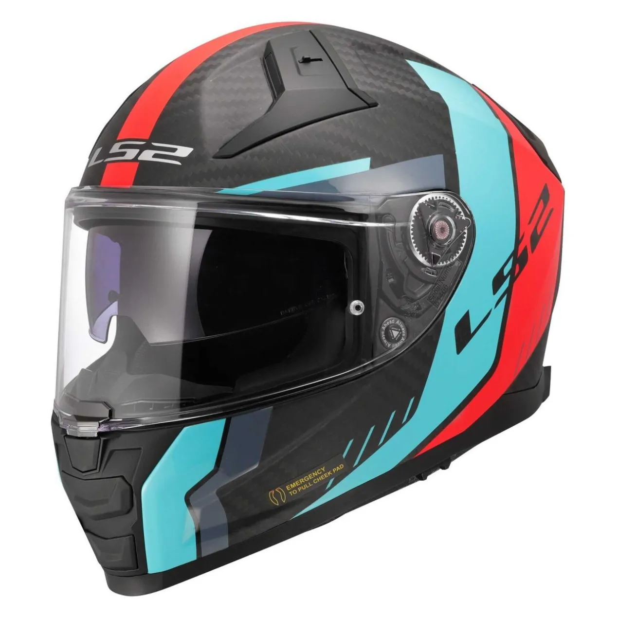 Casco Integrale Ls2 Ff811 Vector II C Grid Red Cyan