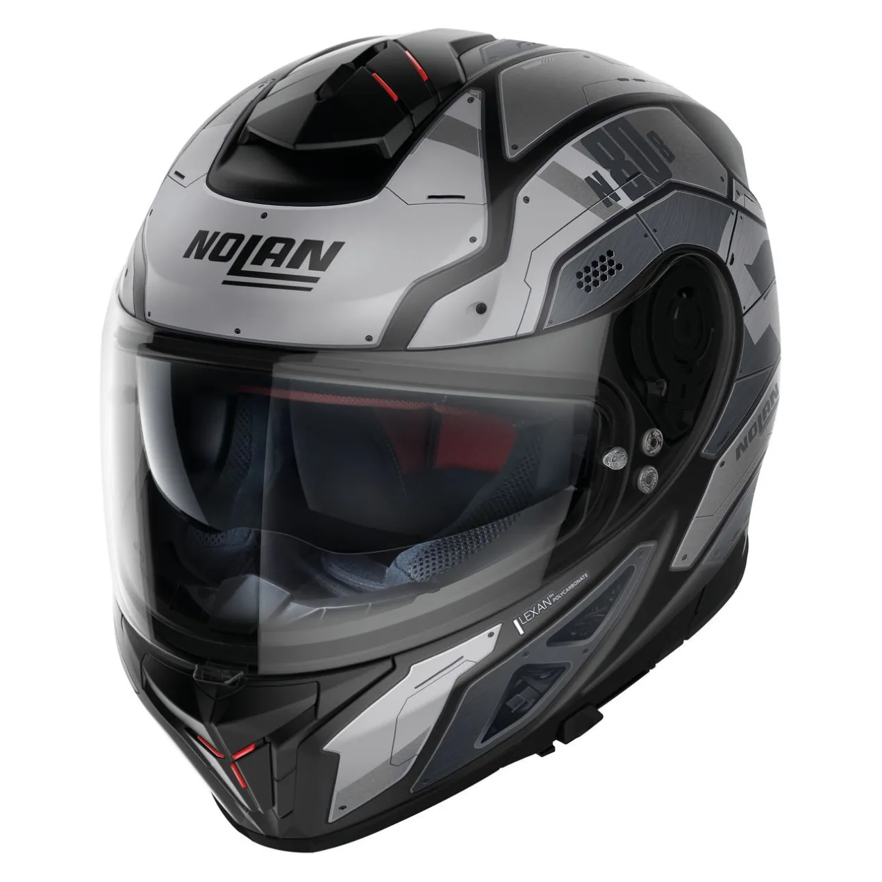 Casco Integrale Nolan N80-8 Starscream N-com Grey Black Matt