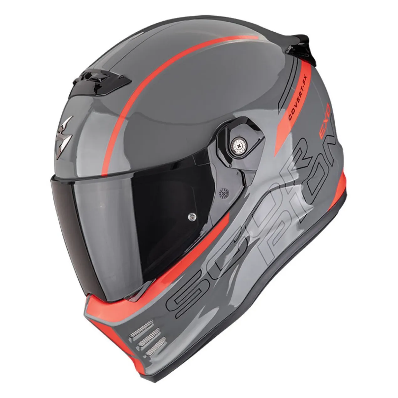 Casco Integrale Scorpion Covert Fx Danko Grigio Rosso