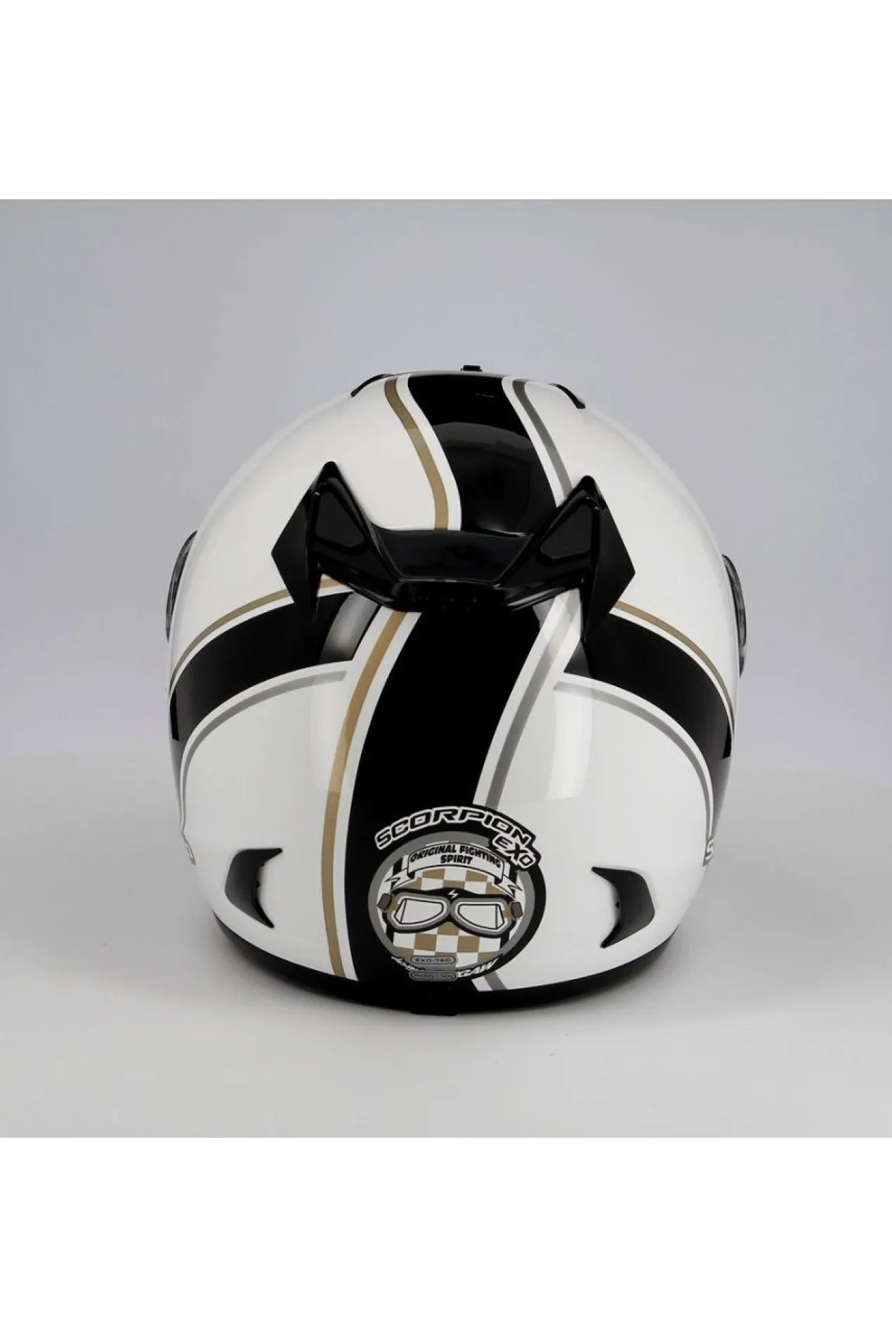 Casco Integrale Scorpion Exo 750 Air Vintage Bianco Nero