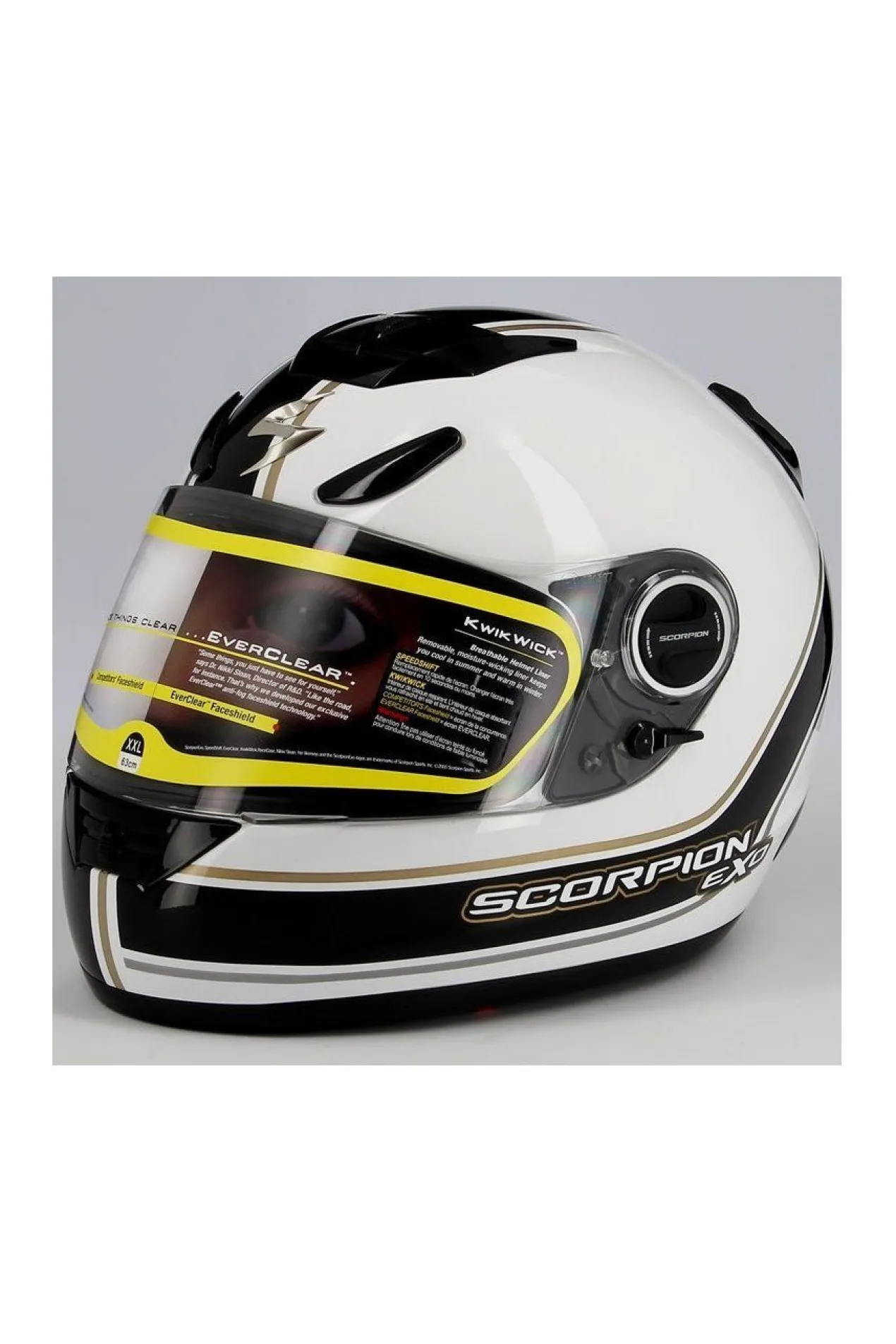 Casco Integrale Scorpion Exo 750 Air Vintage Bianco Nero