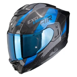 Casco Integrale Scorpion Exo-1500 Carbon Air Platted Nero Blu