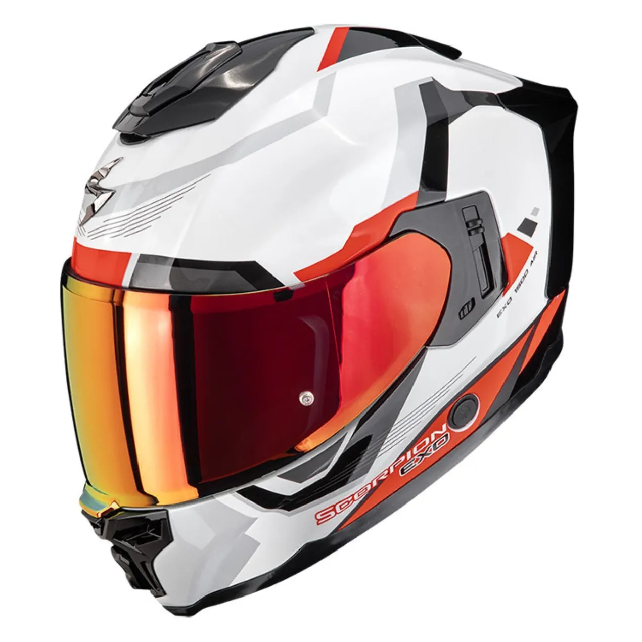 Casco Integrale Scorpion Exo-1500 Air Arena Bianco Rosso