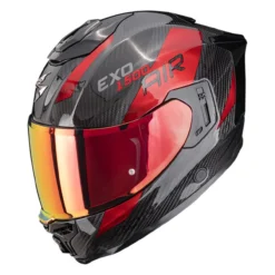 Casco Integrale Scorpion Exo-1500 Carbon Air Platted Nero Rosso