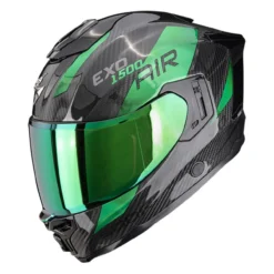 Casco Integrale Scorpion Exo-1500 Carbon Air Platted Nero Verde