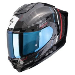 Casco Integrale Scorpion Exo-1500 Carbon Air Zity Nero Rosso Blu