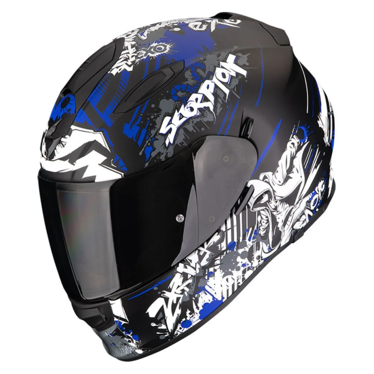 Casco Integrale Scorpion Exo-491 Spector Opaco Nero Blu