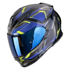 Casco Integrale Scorpion Exo-491 Zumo Nero Blu Giallo Neon