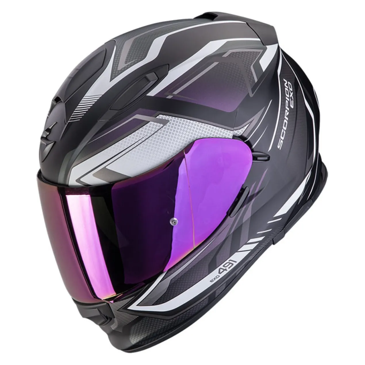 Casco Integrale Scorpion Exo-491 Zumo Nero Opaco Cangiante