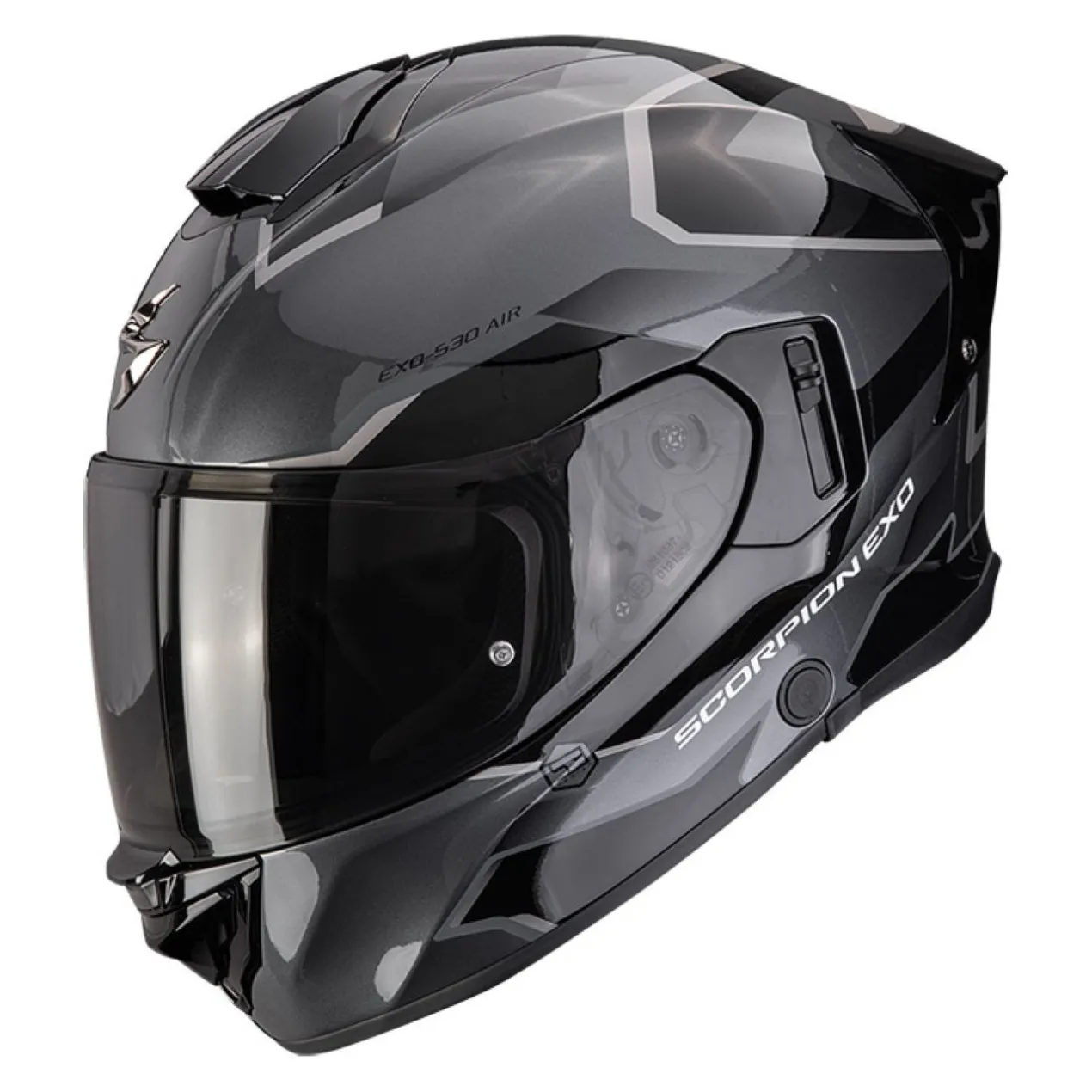 Casco Integrale Scorpion Exo-530 Air Clip Argento Nero