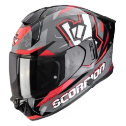 Casco Integrale Scorpion Exo-530 Air Rok Grigio Nero Rosso