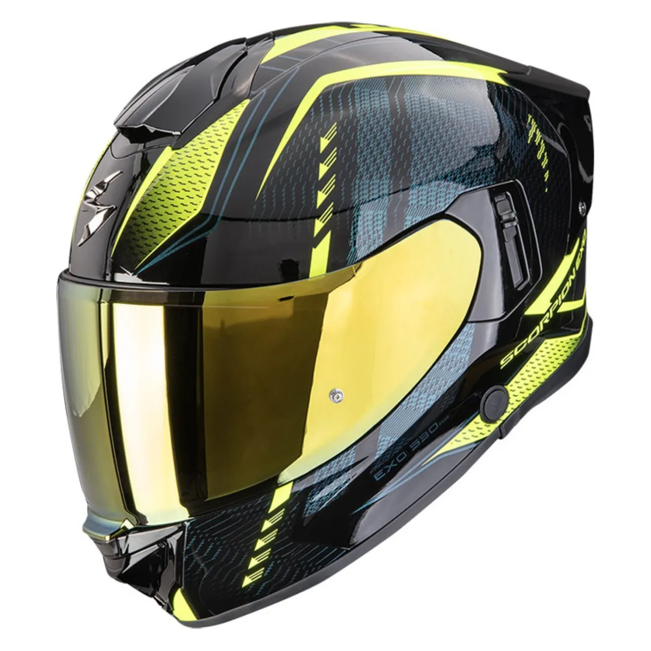 Casco Integrale Scorpion Exo-530 Air Theras Nero Giallo Neon